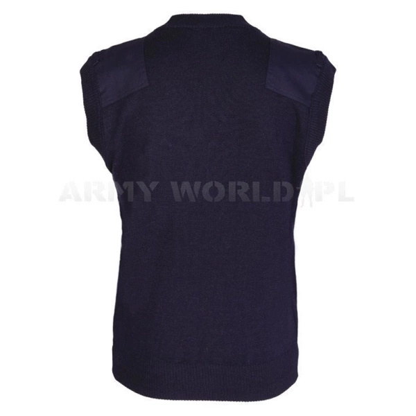 Woolen Vest Unisex Navy Blue Genuine Military Surplus Used