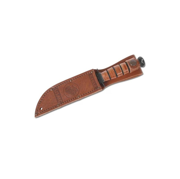 Nóż USMC Short Serrated + Pochwa Skórzana Ka-Bar (1252)