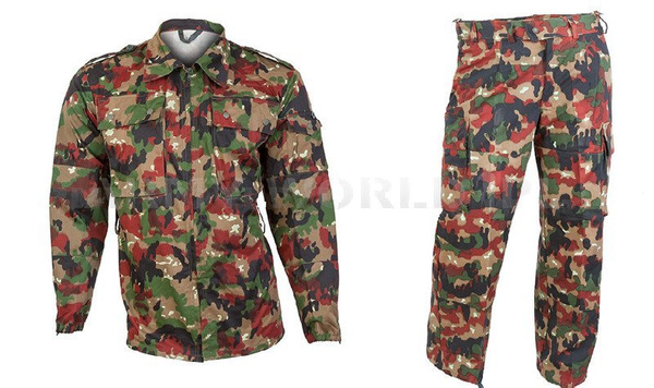 Military Swiss Uniform Jacket and Trousers Original Demobil - Set Of 10 