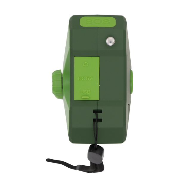 Radio Awaryjne Solarne z Latarką, Lampką LED, SOS i Powerbankiem JB Tacticals Zielone (JB-03)