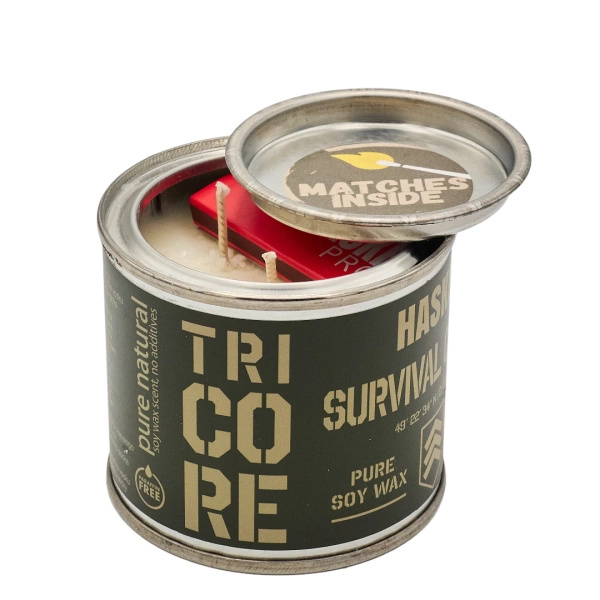 Świeca Wiatroodporna TriCore Survival Candle Sojowa Haske Pro 220g