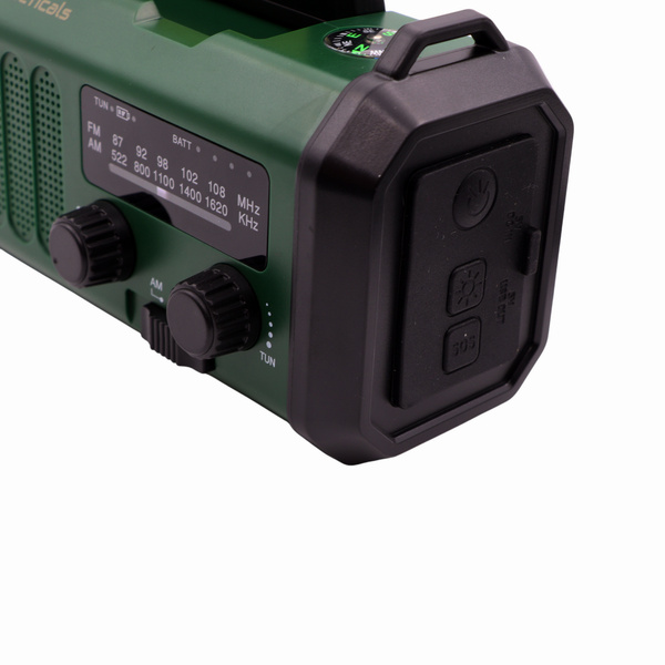 Radio Awaryjne Przenośne Solarne z Latarką, Lampką LED, SOS i Powerbankiem JB Tacticals (JB-09)