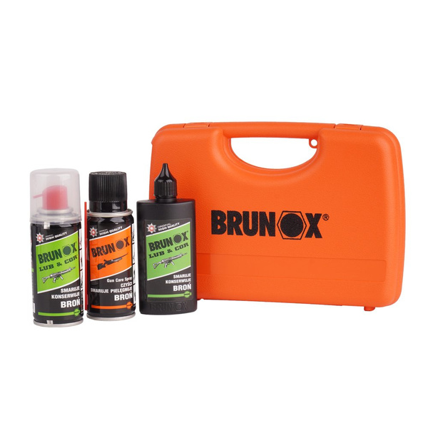 Zestaw Preparatów Do Czyszczenia Broni Z Walizką 2 x Lub&Cor + Gun Care Spray Brunox 