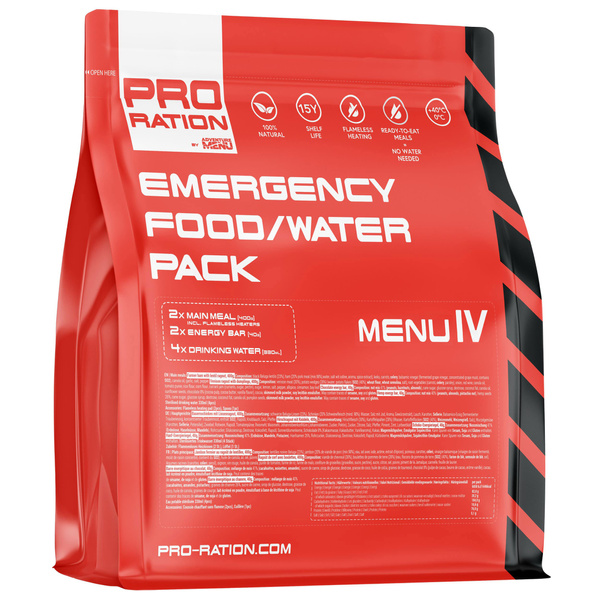  Racja Żywnościowa Pro Ration Emergency Food/Water Pack - Menu IV 