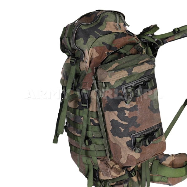 Plecak Wojskowy Holenderski Woodland 100L + 20L Kieszenie Boczne Oryginał Demobil BDB