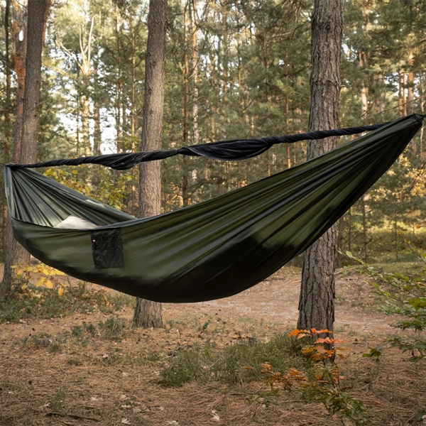 Hamak Lekki Turystyczny Ważka V2 Long + Moskitiera Double Zip TigerWood Green