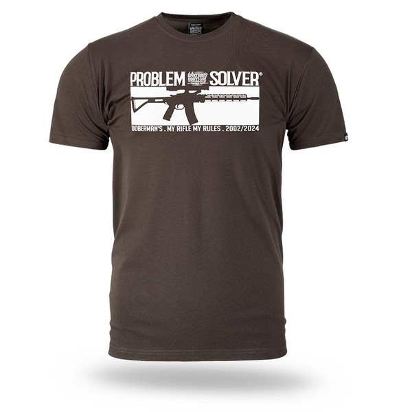 T-shirt Problem Solver Doberman's Aggressive Brązowy (TS331F)