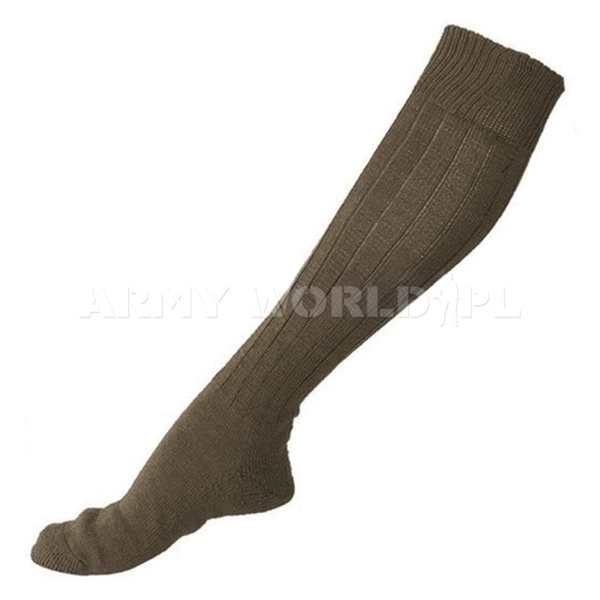 Military Socks Bundeswehr Woolen Long Version Oliv Original New