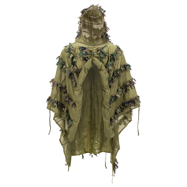 Camouflage Leaf Ghillie Poncho Helikon-Tex US Woodland (PO-LFG-PO-03)