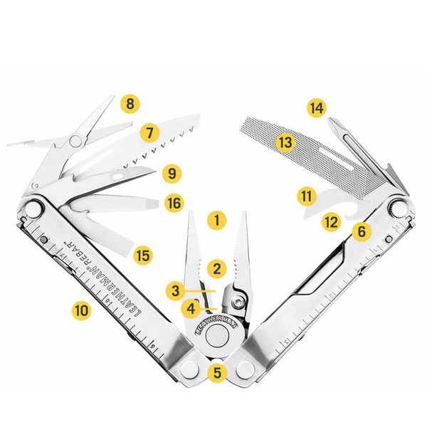 Multitool Leatherman® Knifeless Rebar Srebrny + Futerał