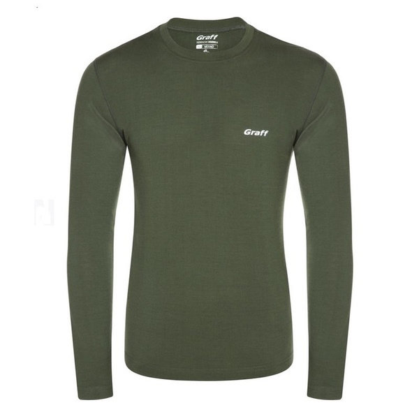 Koszulka z Długim Rękawem Graff Merino Warm Olive (916)