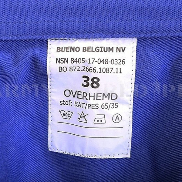 Dutch Military Work Shirt Blue Original New - Set Of 100 Pieces