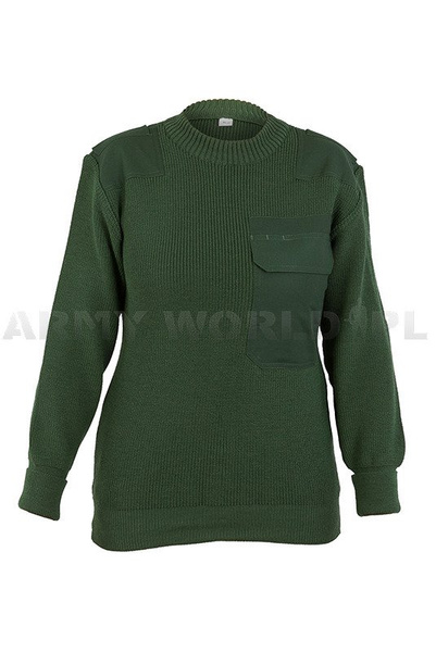 Sweter Policyjny Bundespolizei Niemiecki Damski Oryginał Zielony Nowy