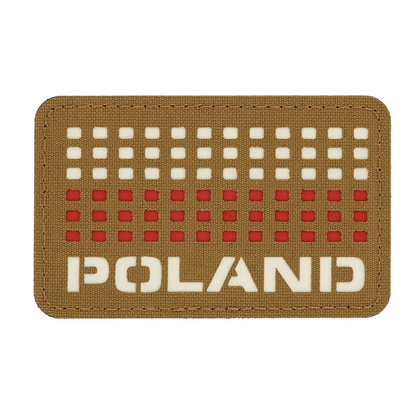 Naszywka Poland Z Flagą 5 x 8 cm Laser Cut M-Tac Coyote /White /Red (51006105)