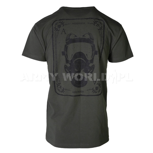 T-Shirt Bawełniany Maskpol Gas Mask Olive Powystawowa