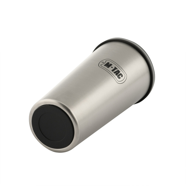 Kubek Termiczny Z Zaworem 450 ml M-Tac Srebrny (60053000)