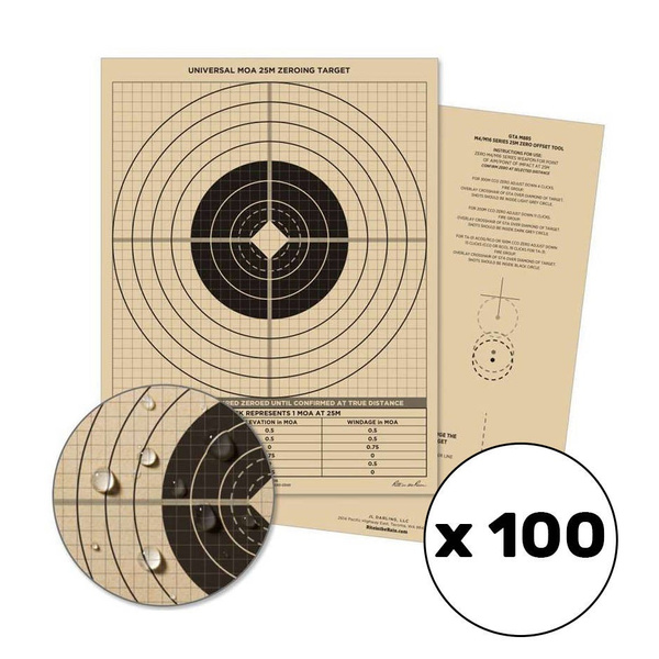 Tarcza Do Zerowania 25 Meter Zeroing Target 8.5" x 11"  Rite in the Rain - 100 szt. 