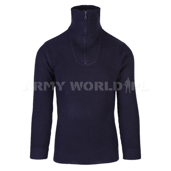 Men's Turtleneck With Zipper Life Line  Navy Blue Original Surplus New