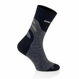 Skarpety Męskie Trekking Merino Brubeck Grafitowo / Khaki (SC5003M)