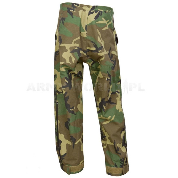 Spodnie Woododporne ECWCS Gore-tex® US Army Woodland Oryginał Demobil II Quality