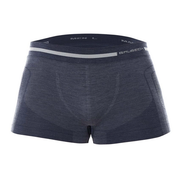 Bokserki Sportowe Męskie Comfort Wool Merino Brubeck Ciemny Jeans (BX1043M)