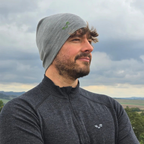 Czapka 100% Wełna Merino Unisex Woolona Szary