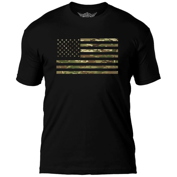 T-shirt Camo Flag 7.62 Design Czarny (BAT-1124BLK)