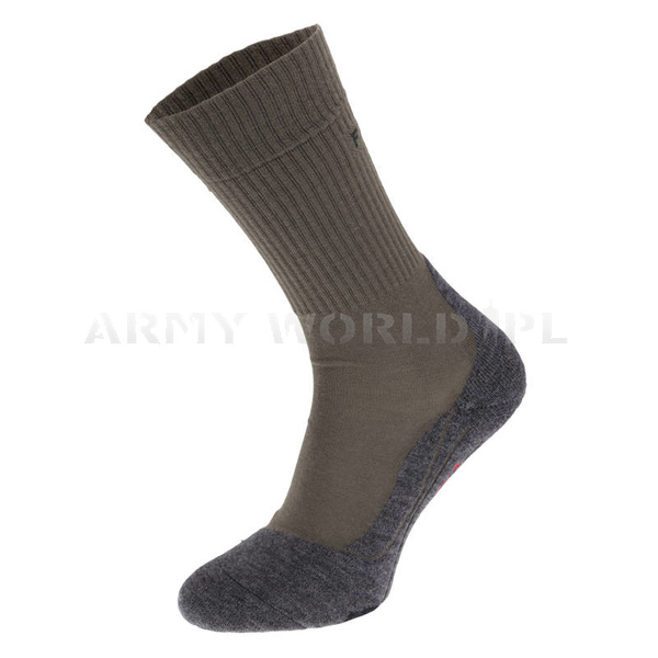 Skarpety Wojskowe Falke TK2 Wool Olive / Czarne Oryginał Demobil BDB