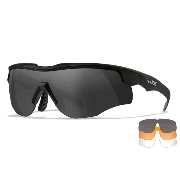 Okulary Taktyczne Wiley X Rogue Comm 2852 Set 3in1 Grey / Clear / Light Rust Matte Black Frame 