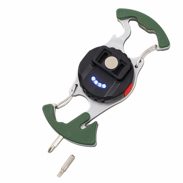 Lampka EDC COB LED z Podwójnym Karabińczykiem JB Tacticals Olive