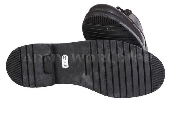 Buty Galowe Skórzane VAN LIER Czarne Oryginał Demobil DB