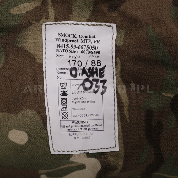 Kurtka Parka Wojskowa Brytyjska SMOCK FR Windproof  MTP Oryginał Nowa