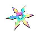 Nóż Do Rzucania Gwiazda 6 Ramion Shuriken N402B Rainbow Fade