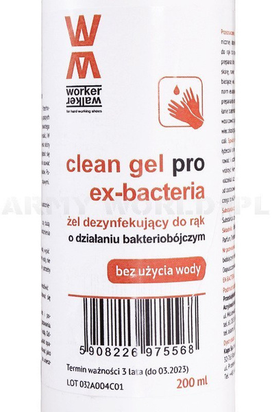 Clean Gel Pro Ex-bacteria / Hand Disinfectant Gel 250 ml