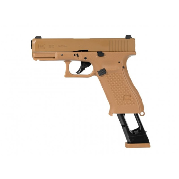 Pistolet Wiatrówka Glock 19X Blowback 4,5 mm BB CO2 Coyote (5.8367)