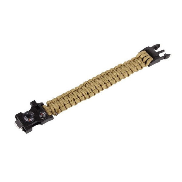 Bransoleta Paracord Z Krzesiwem I Kompasem 9'' 101 Inc. Coyote (469565)