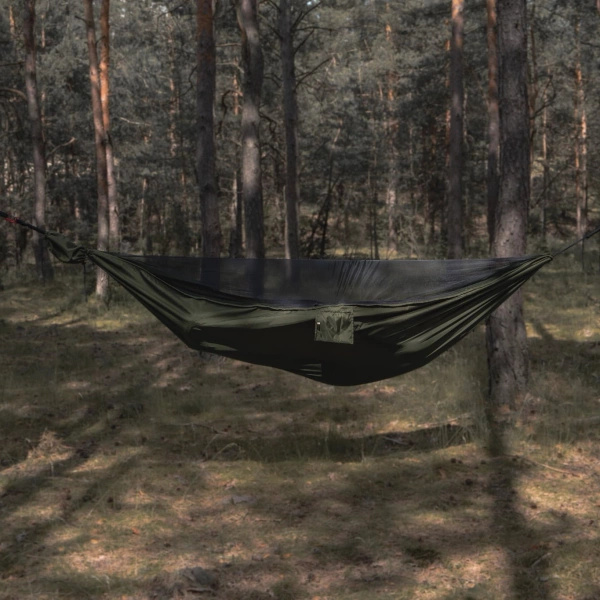 Hamak Lekki Turystyczny Ważka V1 Long + Moskitiera TigerWood Khaki