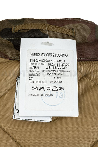  Military Polish Field Jacket Bechatka Polish With Liner 130/MON Original WZ93 Camouflage Used DB