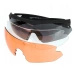 Okulary Taktyczne SwissEye NIGHTHAWK Czarne 3 Wizjery 