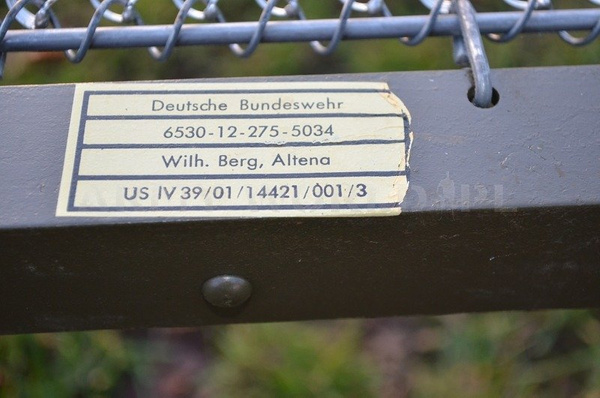 Łóżko Wojskowe Koszarowe Metalowe Bundeswehr Oryginał Demobil BDB