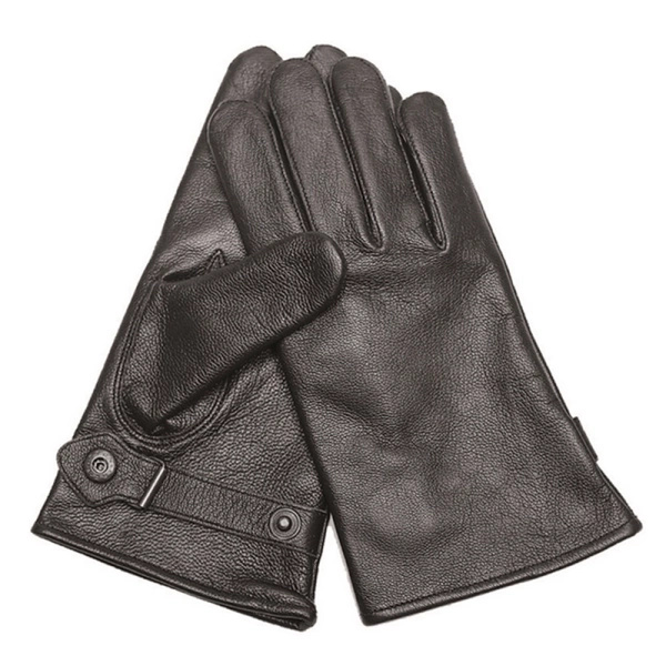 Rękawice Skórzane Z Zatrzaskiem Mil-Tec Czarne (12506002)