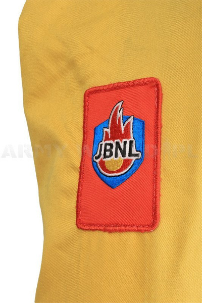 Dutch Army Firefighter's Jacket Flame Retardant Welo-tex JBNL Yellow/Navy Blue Genuine Military Surplus Used