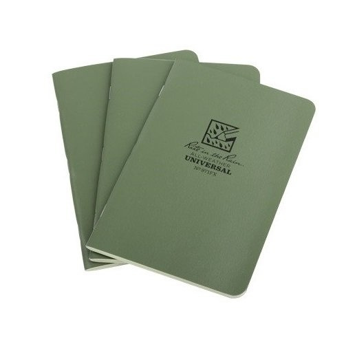 All-Weather Notebook Rite in the Rain 4 5/8 / 7" / 3 Pieces / Olive New