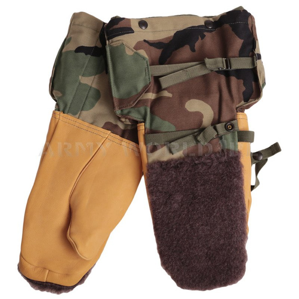 Us Army Mittens Gloves Extreme Cold Weather Set Woodland Original New 