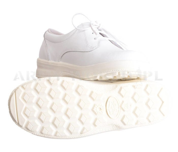 Leather Shoes Toffeln Female White Military Surplus New