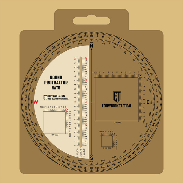 Linijka Ecopybook Tactical Protractor Round NATO M-Tac (10273014)