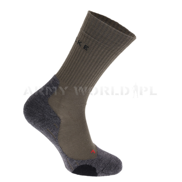 Skarpety Wojskowe Falke TK2 Wool Olive / Czarne Oryginał Demobil BDB