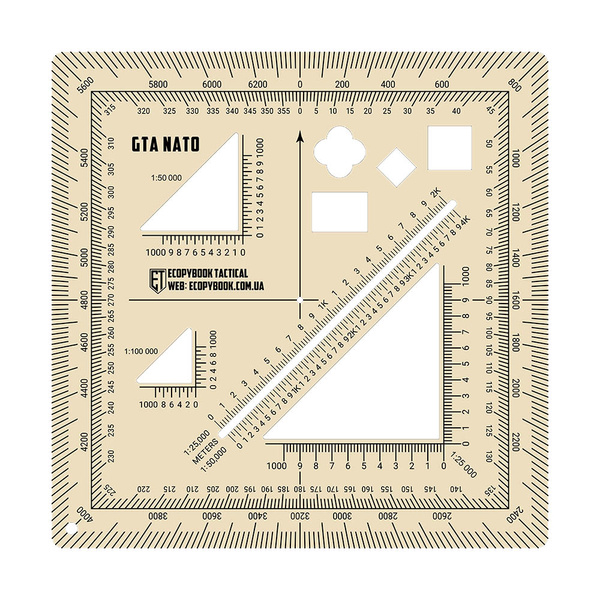 Linijka Ecopybook Tactical Ruler GTA NATO (Blue Border) M-Tac (ET-MTC-20042)