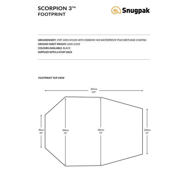 Płachta Pod Namiot Scorpion 3 Snugpak Czarna