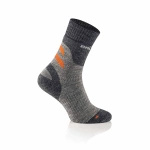 Skarpety Damskie Trekking Merino Brubeck Jasnoszaro / Pomarańczowe (SC5003W)